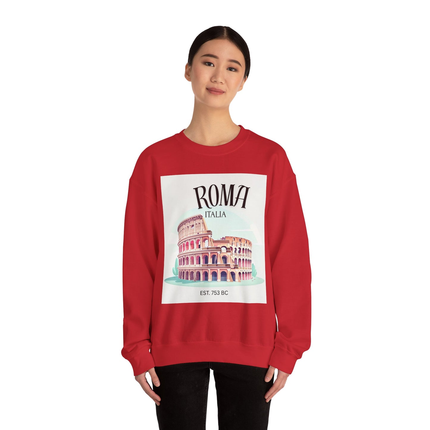 Roma Italia Vintage Crewneck Sweatshirt - Cozy Fashion, Travel Gift, Chill Wear, Urban Style, Italy Enthusiasts