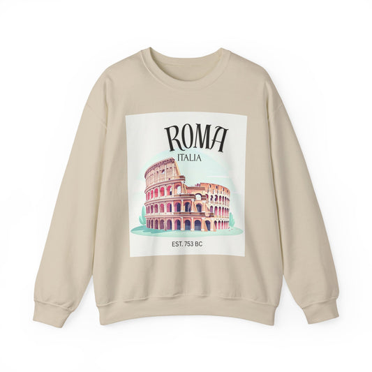 Roma Italia Vintage Crewneck Sweatshirt - Cozy Fashion, Travel Gift, Chill Wear, Urban Style, Italy Enthusiasts