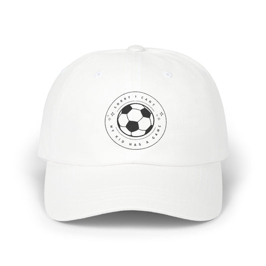 Soccer Dad Cap - Classic White Hat, Gift for Sports Fans, Adjustable Cap for Any Occasion, Summer Style, Father's Day Gift