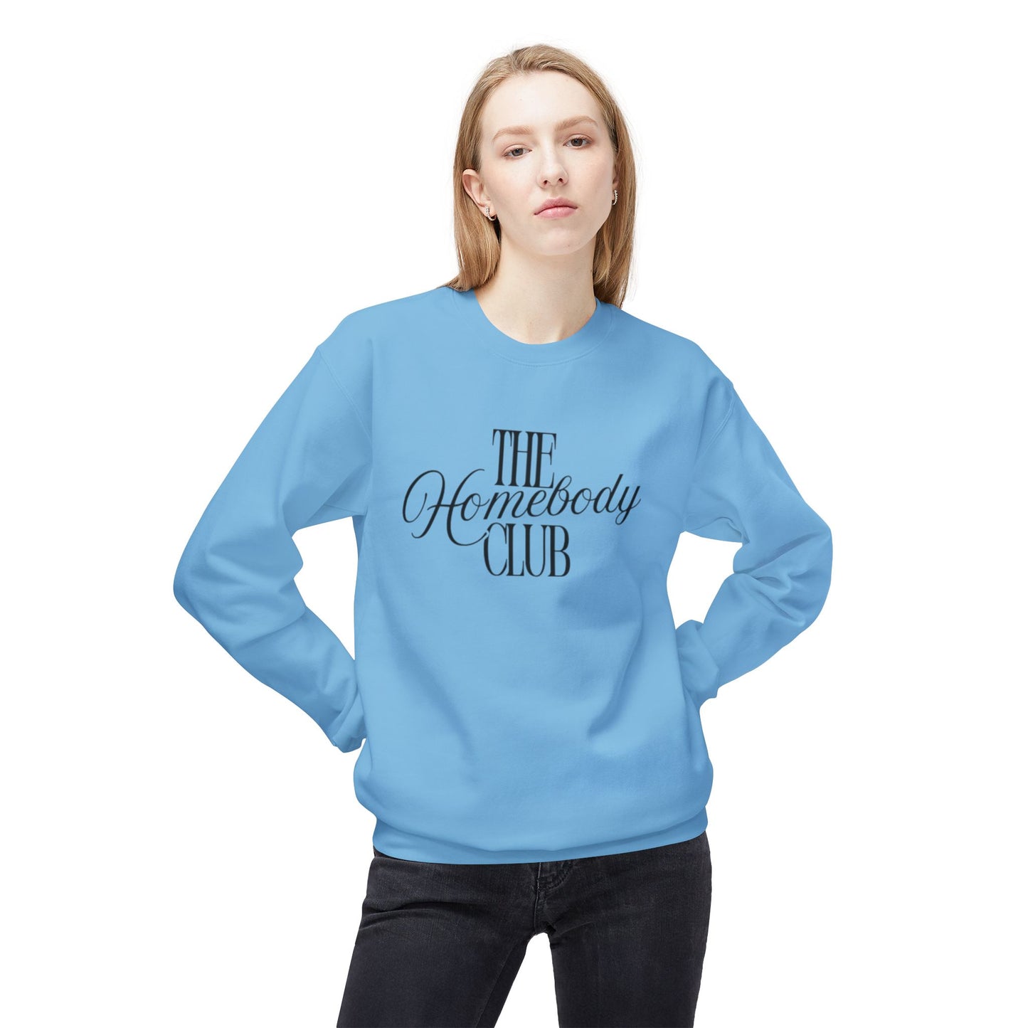 Homebody Club Sweatshirt, Cozy Crewneck, Gift for Homebodies, Relaxed Style, Casual Wear, Comfort Fashion, Lounge Wear