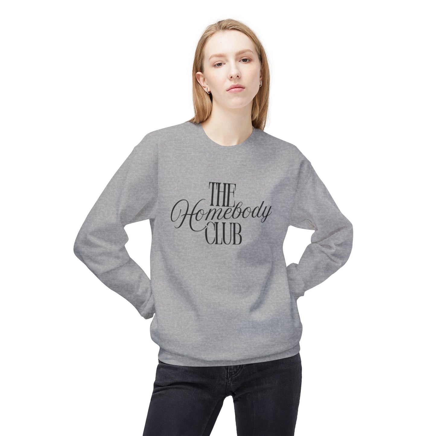 Homebody Club Sweatshirt, Cozy Crewneck, Gift for Homebodies, Relaxed Style, Casual Wear, Comfort Fashion, Lounge Wear