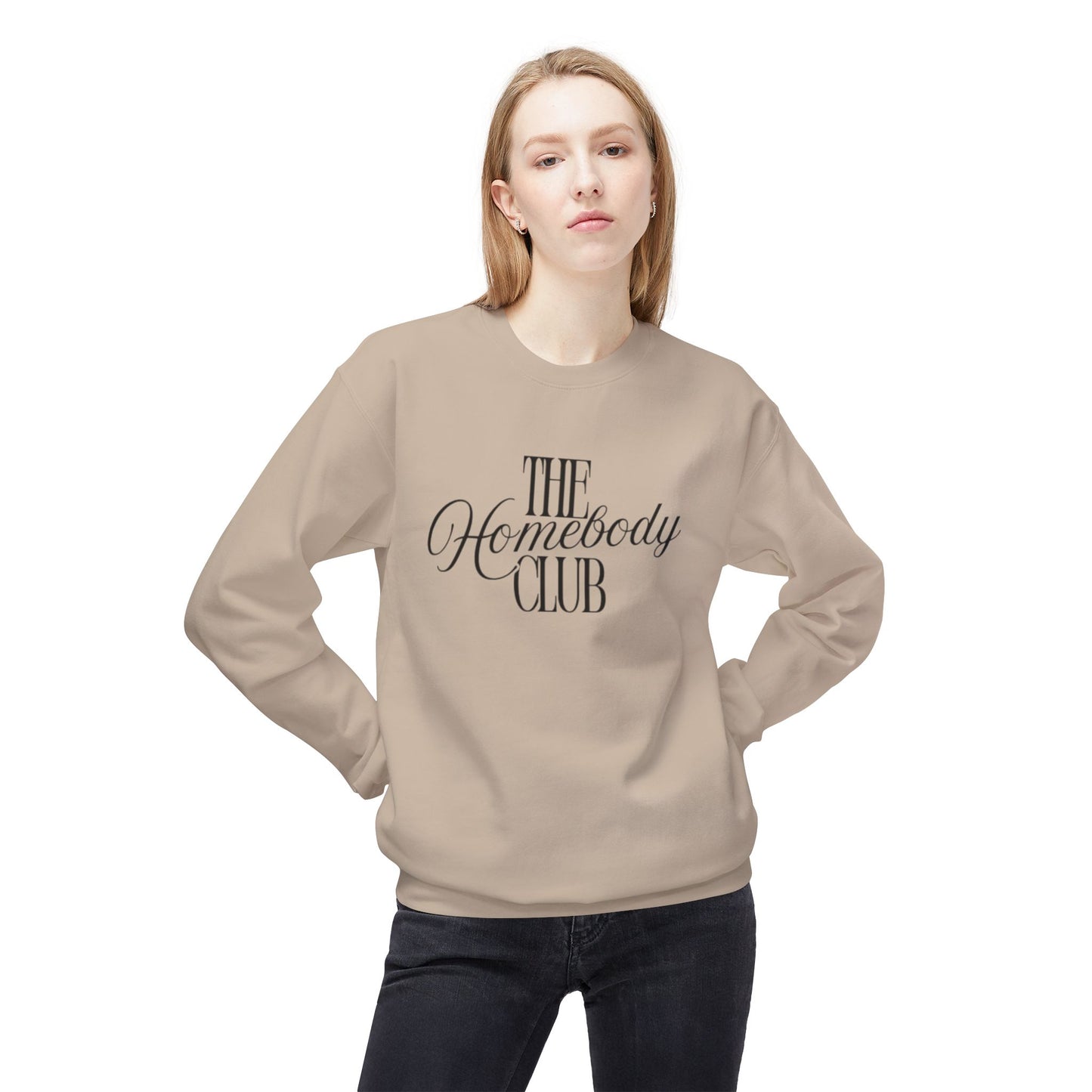 Homebody Club Sweatshirt, Cozy Crewneck, Gift for Homebodies, Relaxed Style, Casual Wear, Comfort Fashion, Lounge Wear