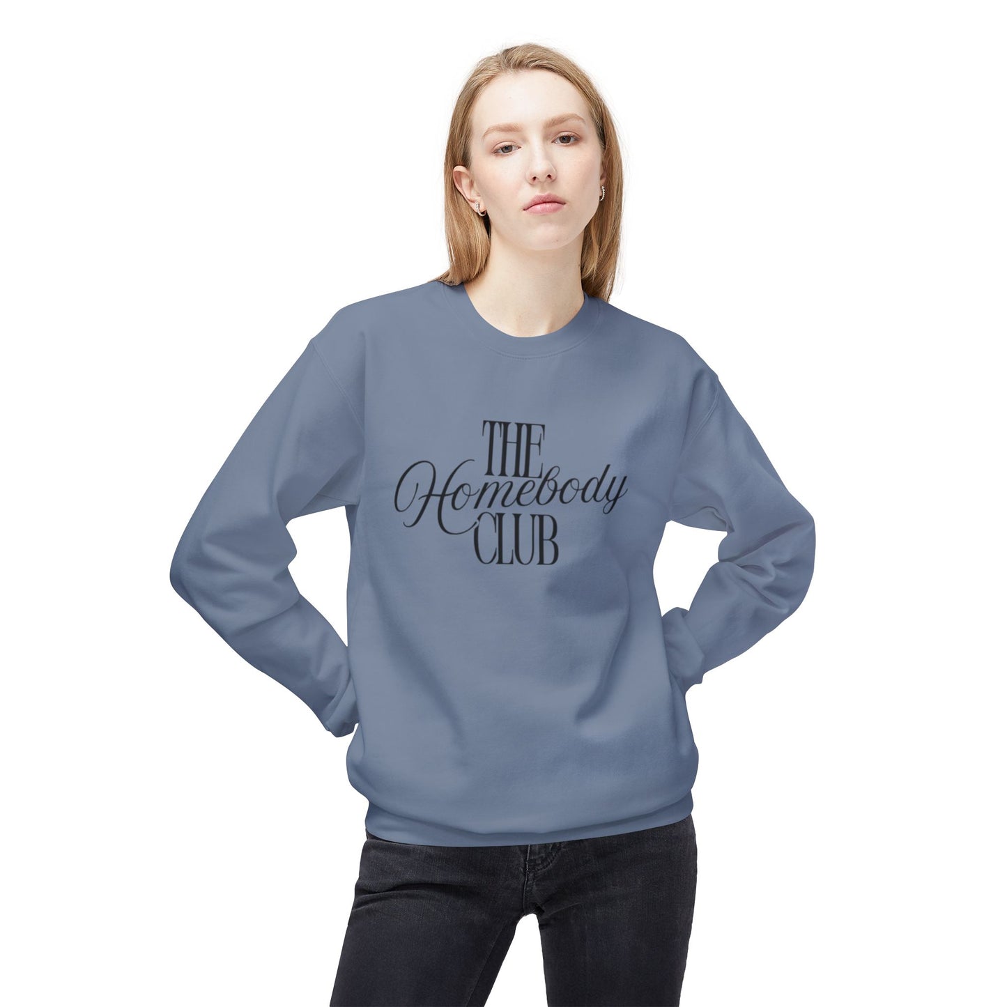 Homebody Club Sweatshirt, Cozy Crewneck, Gift for Homebodies, Relaxed Style, Casual Wear, Comfort Fashion, Lounge Wear