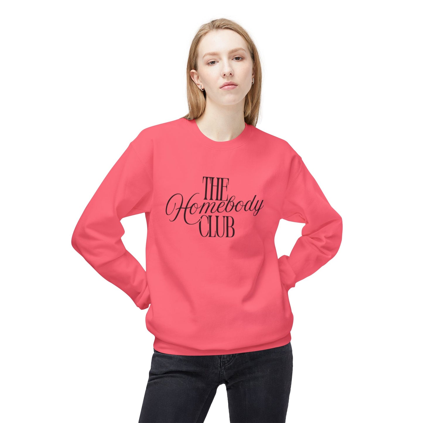 Homebody Club Sweatshirt, Cozy Crewneck, Gift for Homebodies, Relaxed Style, Casual Wear, Comfort Fashion, Lounge Wear