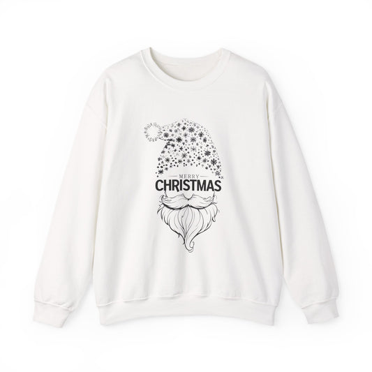 Christmas Gnome Crewneck Sweatshirt – Merry Christmas Santa Beard Graphic