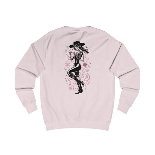 Stylish Unisex Sweatshirt with Skeleton Design, Perfect for Halloween, Cozy Fall Wear, Unique Gift for Friends, Casual Everyday Style