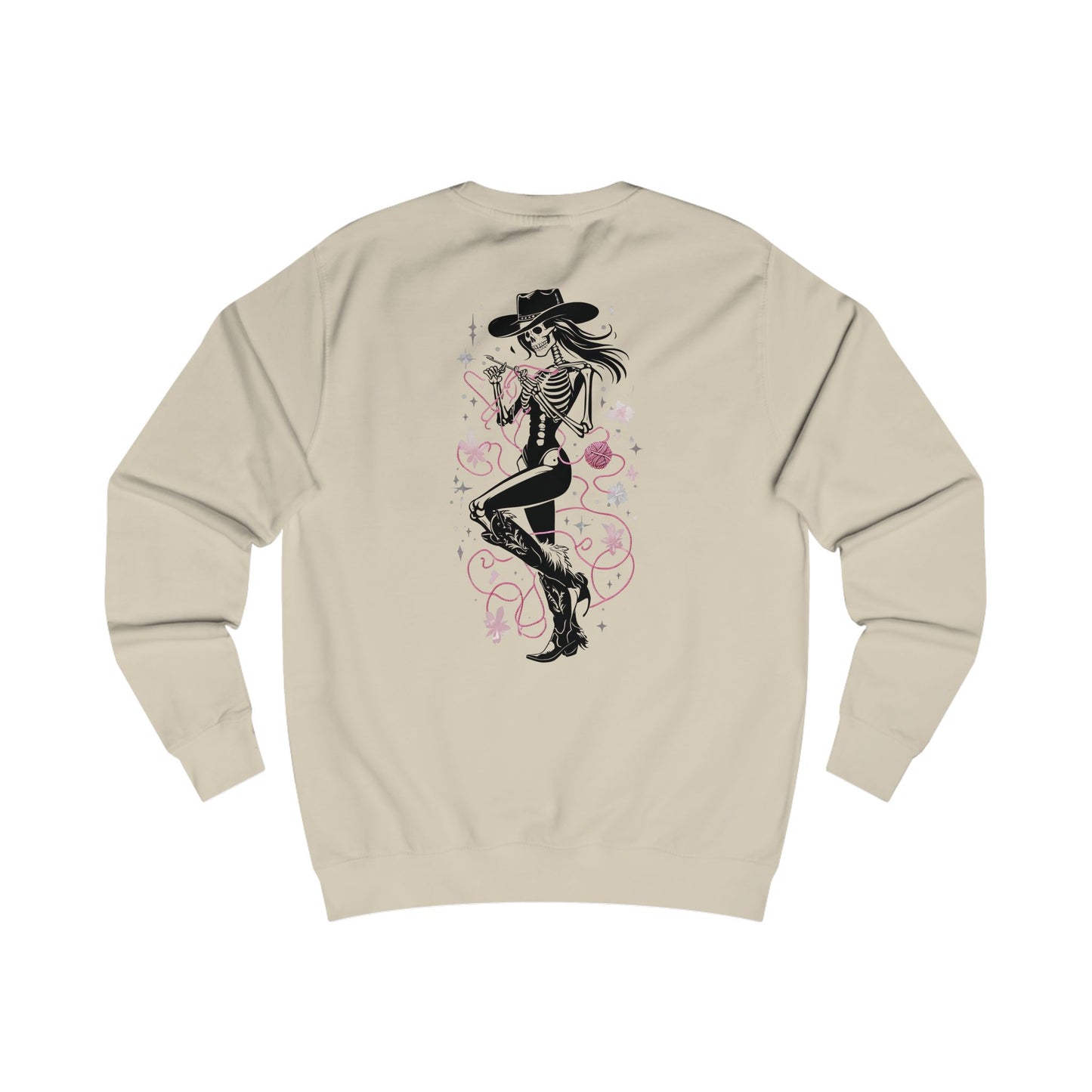 Stylish Unisex Sweatshirt with Skeleton Design, Perfect for Halloween, Cozy Fall Wear, Unique Gift for Friends, Casual Everyday Style