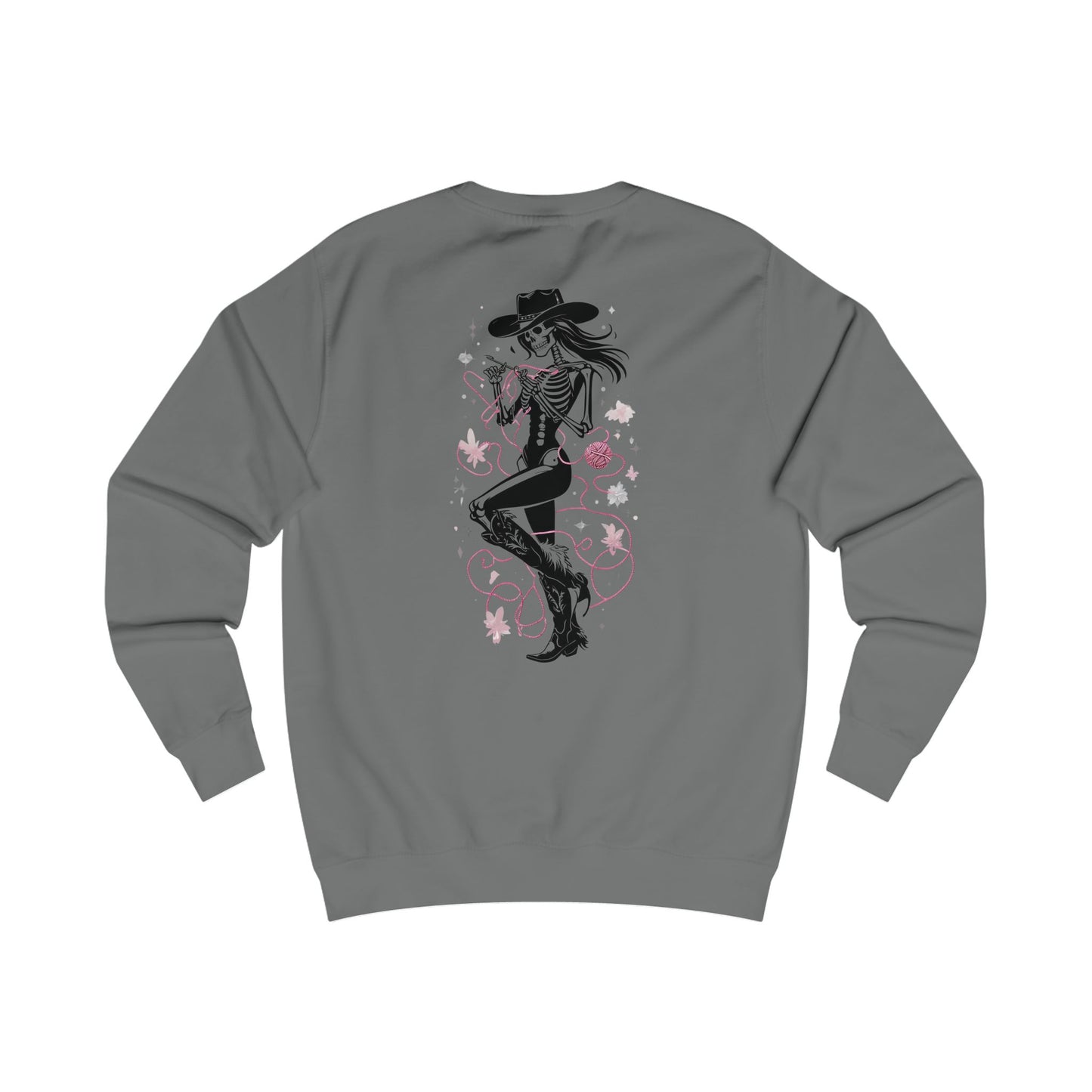 Stylish Unisex Sweatshirt with Skeleton Design, Perfect for Halloween, Cozy Fall Wear, Unique Gift for Friends, Casual Everyday Style