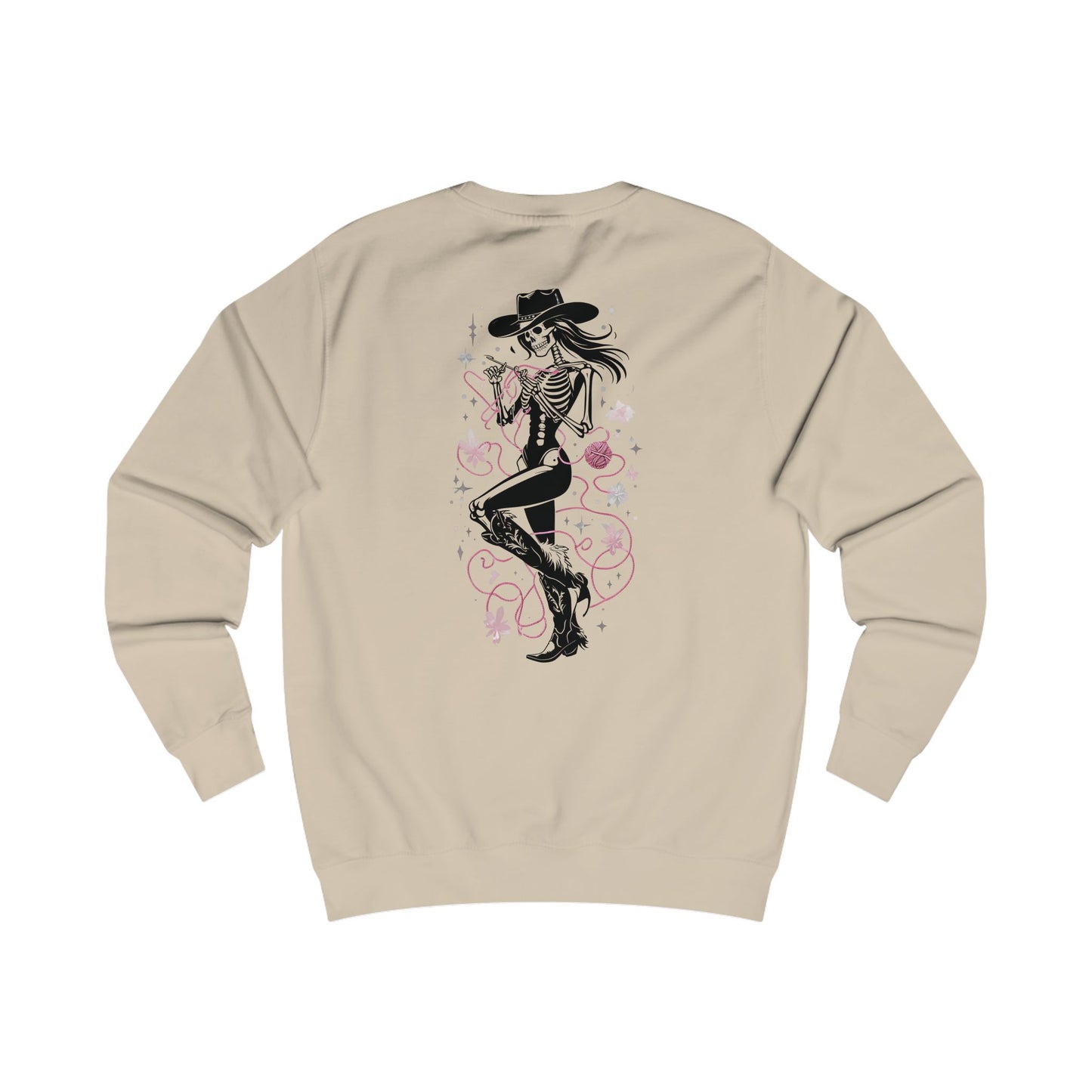 Stylish Unisex Sweatshirt with Skeleton Design, Perfect for Halloween, Cozy Fall Wear, Unique Gift for Friends, Casual Everyday Style