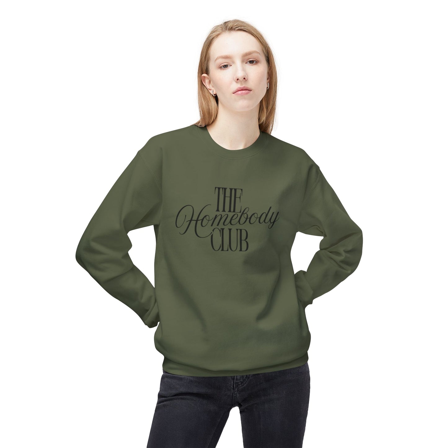 Homebody Club Sweatshirt, Cozy Crewneck, Gift for Homebodies, Relaxed Style, Casual Wear, Comfort Fashion, Lounge Wear