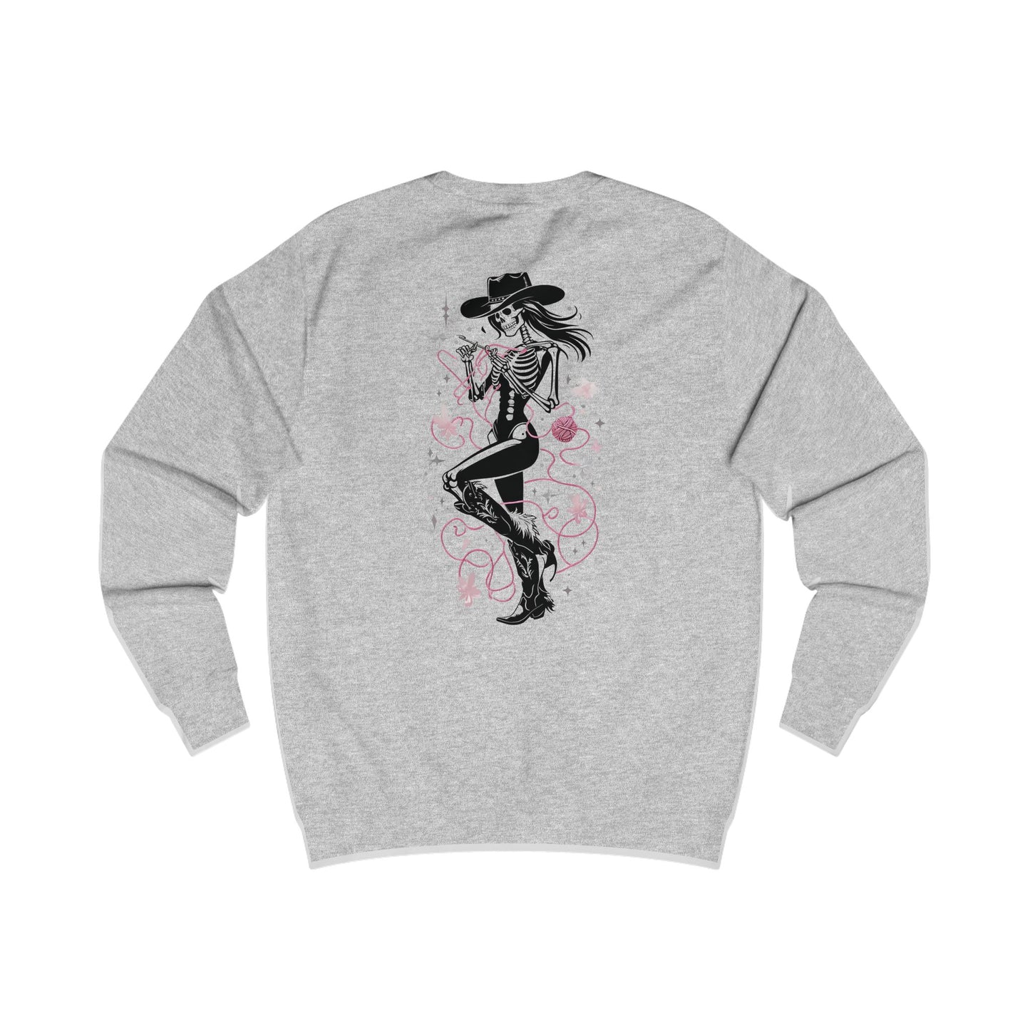 Stylish Unisex Sweatshirt with Skeleton Design, Perfect for Halloween, Cozy Fall Wear, Unique Gift for Friends, Casual Everyday Style