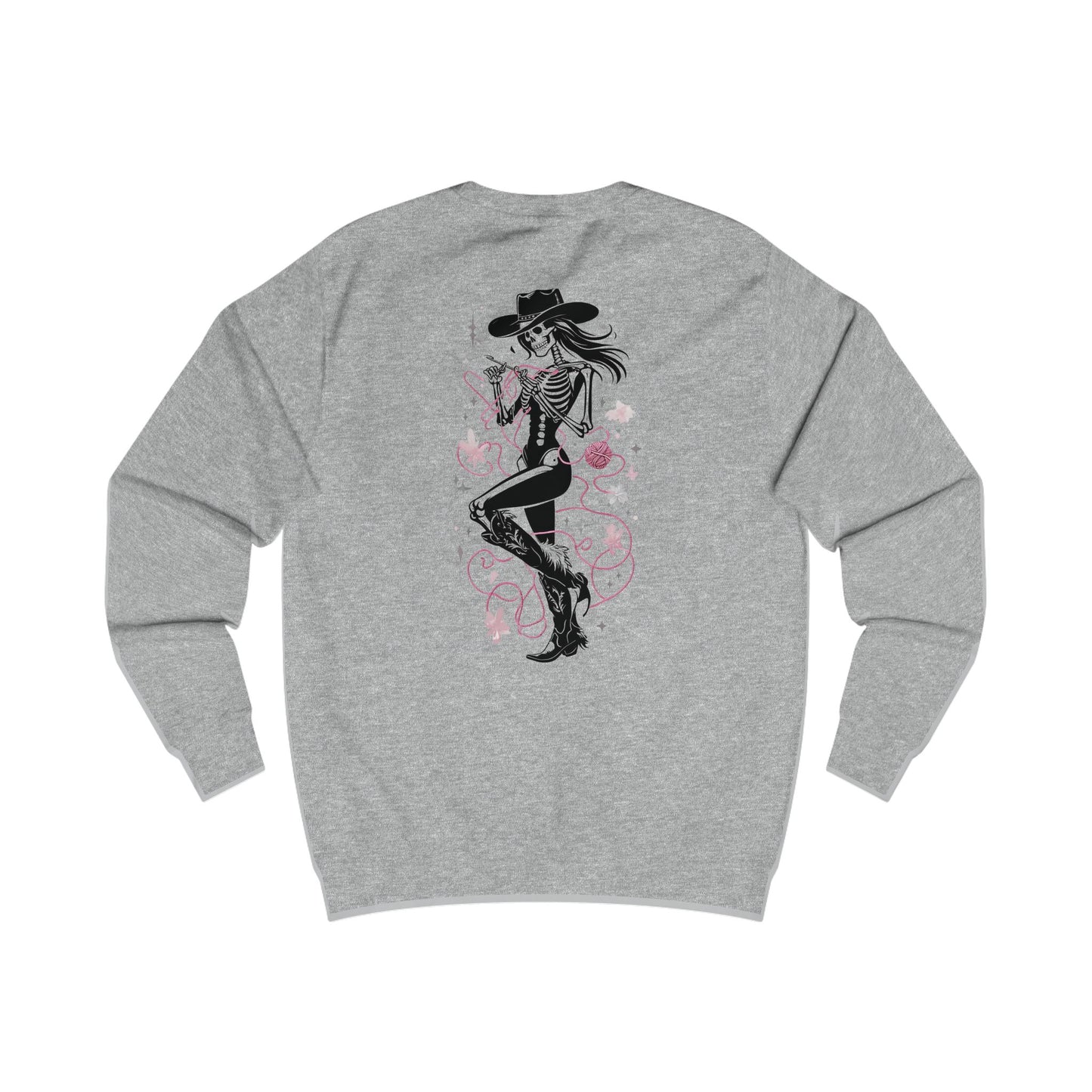 Stylish Unisex Sweatshirt with Skeleton Design, Perfect for Halloween, Cozy Fall Wear, Unique Gift for Friends, Casual Everyday Style