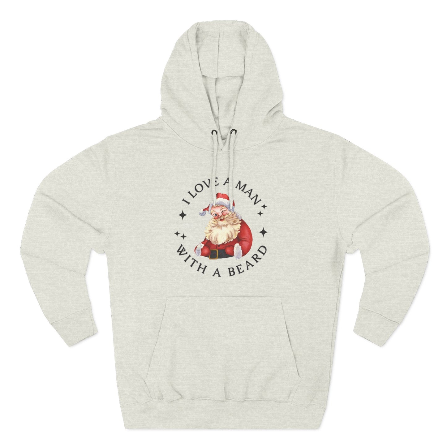 Santa Beard Hoodie – "I Love A Man With A Beard" Holiday Pullover