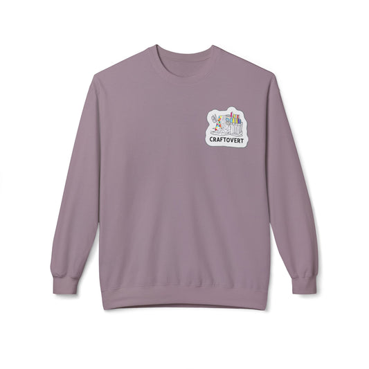 Crafting Lovers Fleece Crewneck Sweatshirt, Cozy Gift for Crafters, DIY Apparel, Creative Spirit Sweatshirt, Craft Lover Gift