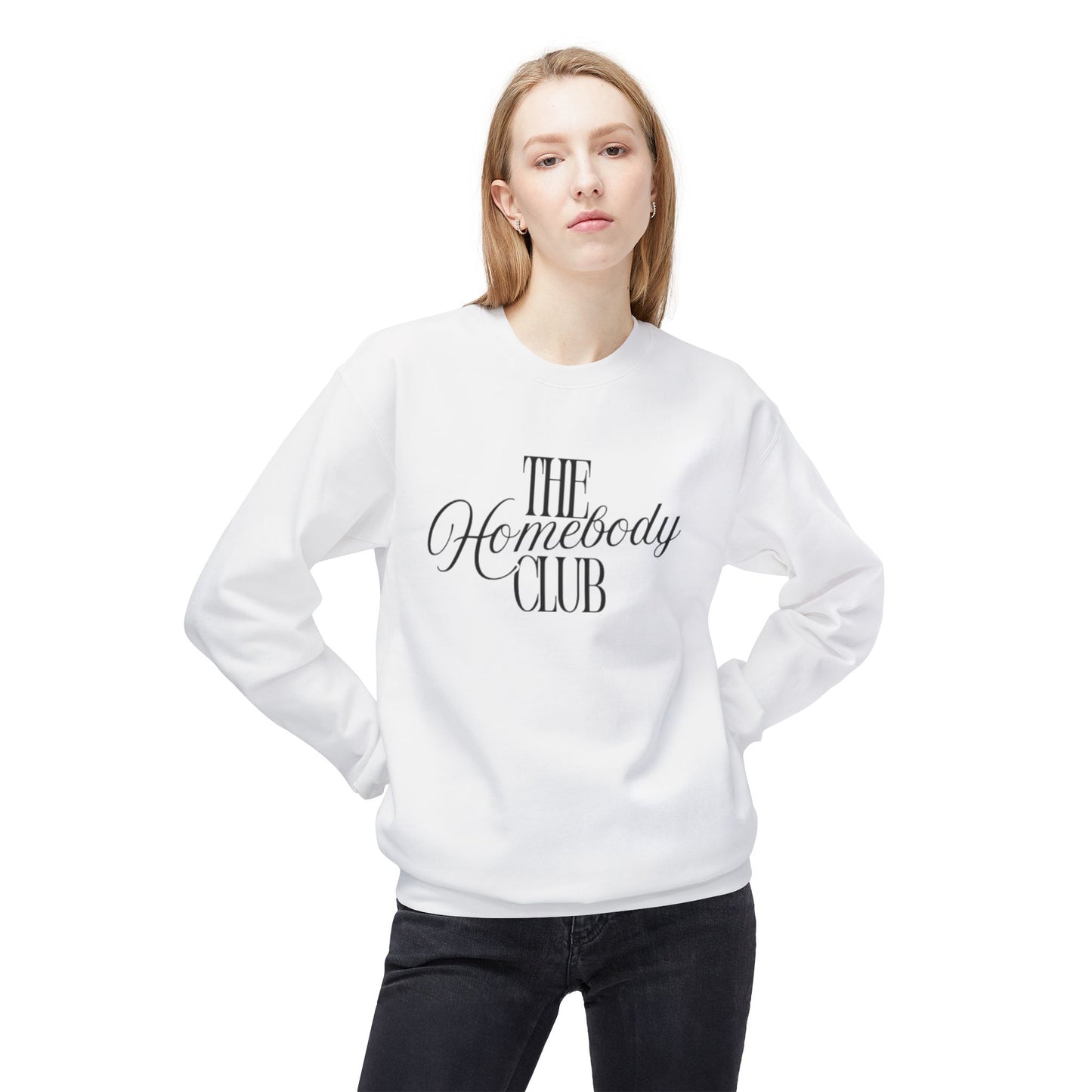 Homebody Club Sweatshirt, Cozy Crewneck, Gift for Homebodies, Relaxed Style, Casual Wear, Comfort Fashion, Lounge Wear