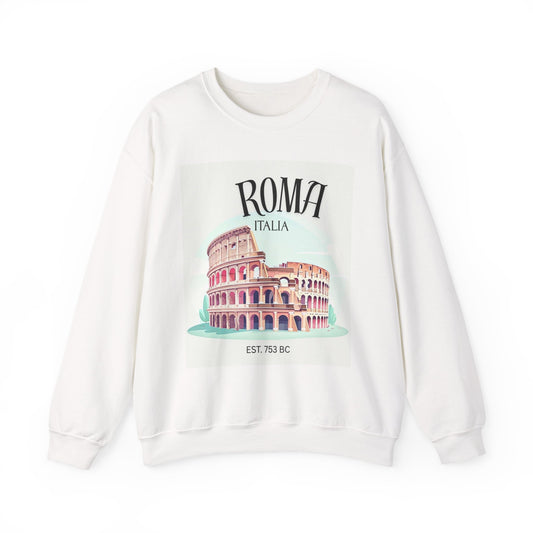 Roma Italia Vintage Crewneck Sweatshirt - Cozy Fashion, Travel Gift, Chill Wear, Urban Style, Italy Enthusiasts